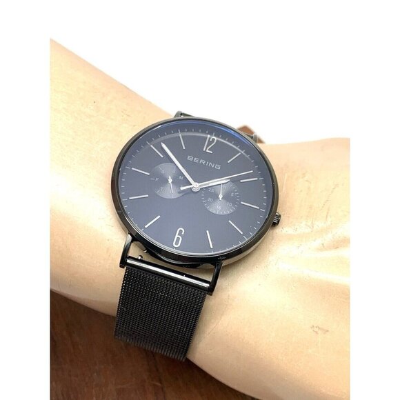 Bering Men's Watch 14240-223 Quartz Slim Black Dial Stainless Steel 40mm - Picture 5 of 13